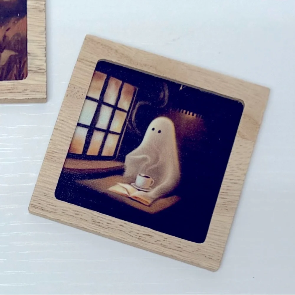 New magnets! Target Bullseye Playground Full Set of 3 Ghost Art Wooden Magnets